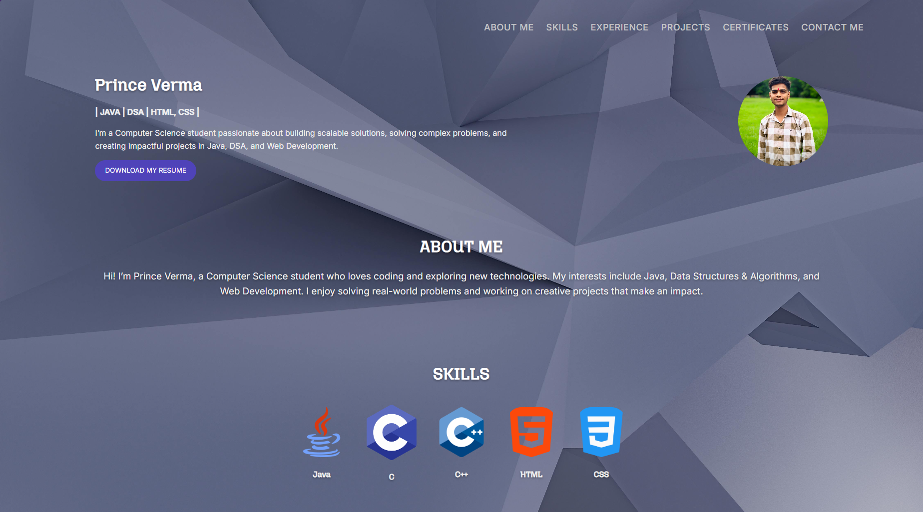 Portfolio Screenshot